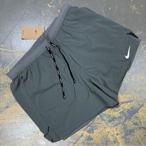 Nike Flex Stride 5” 2 N 1 Running Compression Shorts Grey 3M CJ5467-085 Large